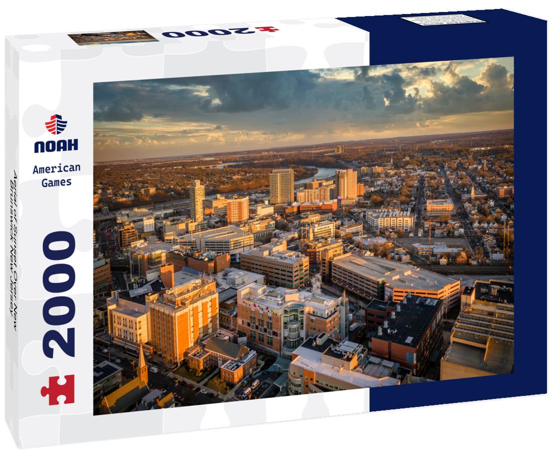 Aerial of Sunset Over New Brunswick New Jersey 2000pc Puzzle