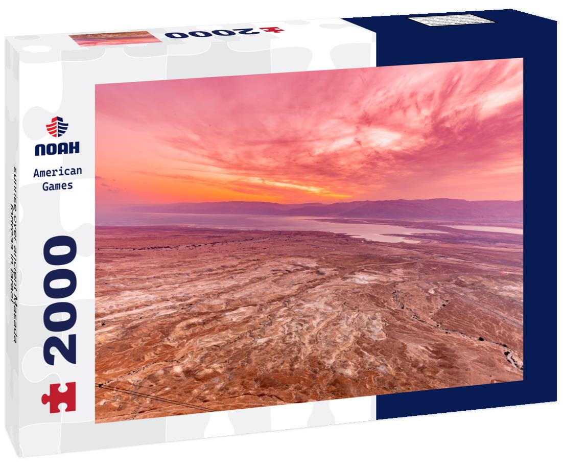 Noah Jigsaw Puzzle sunrise over ancient Masada fortress in Israel 2000 pieces