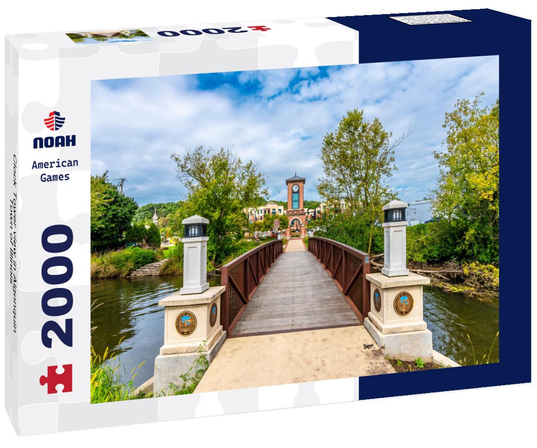Clock Tower view in Algonquin Town of Illinois 2000pc Puzzle