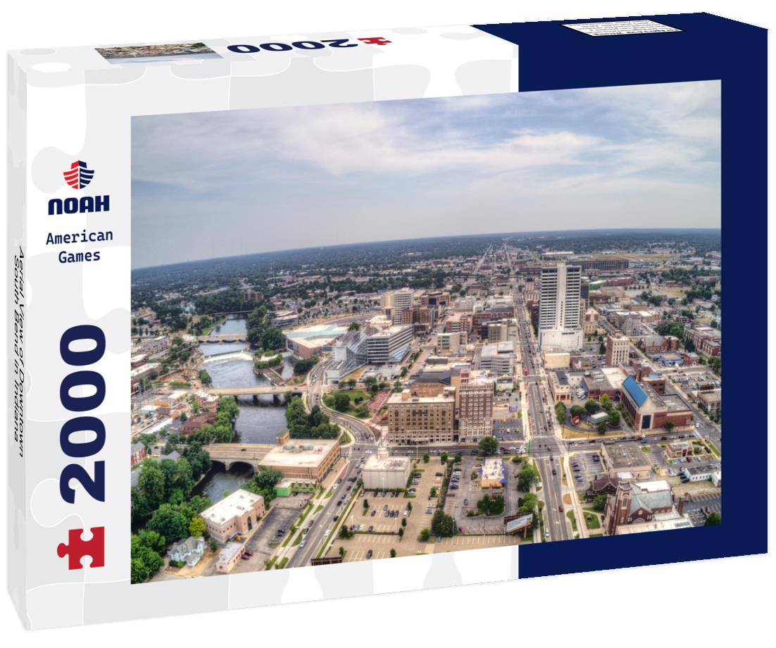 Aerial View of Downtown South Bend in Indiana 2000pc Puzzle
