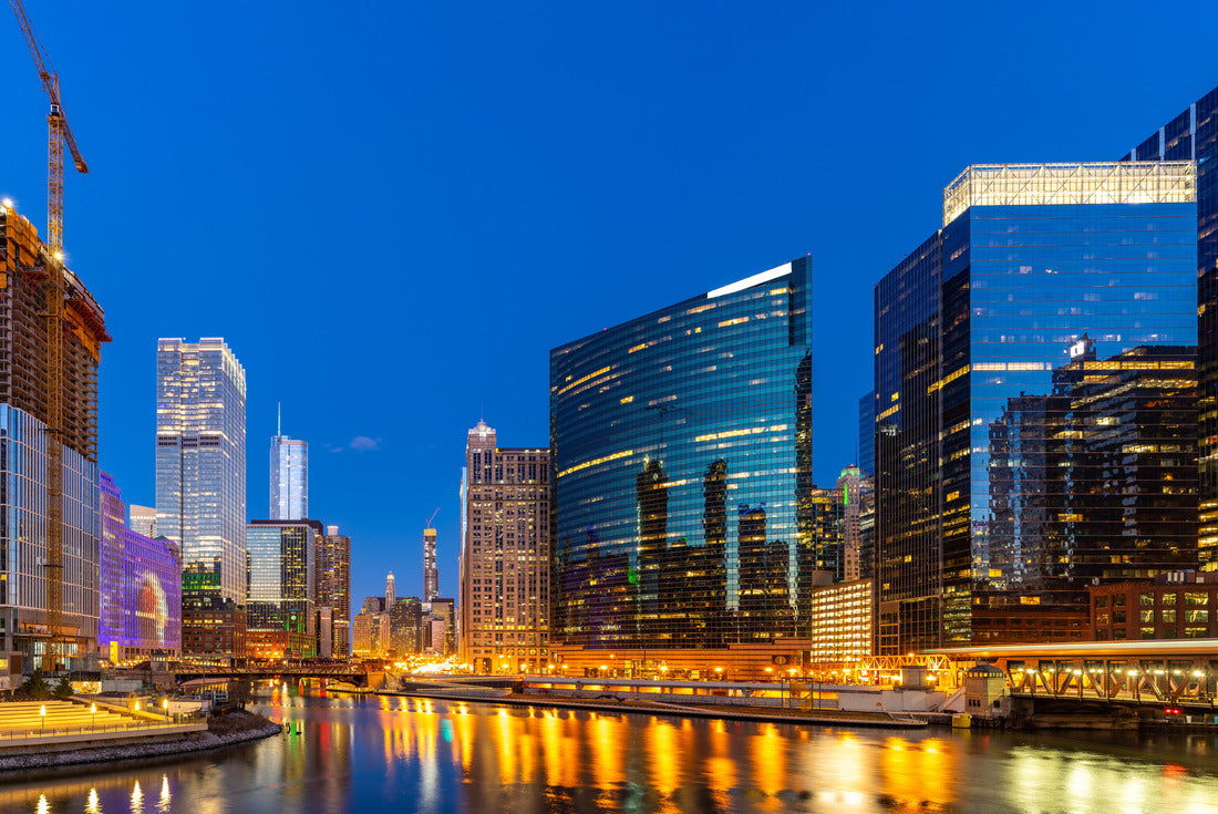 Nighttime sunset  downtown Chicago 2000pc Puzzle