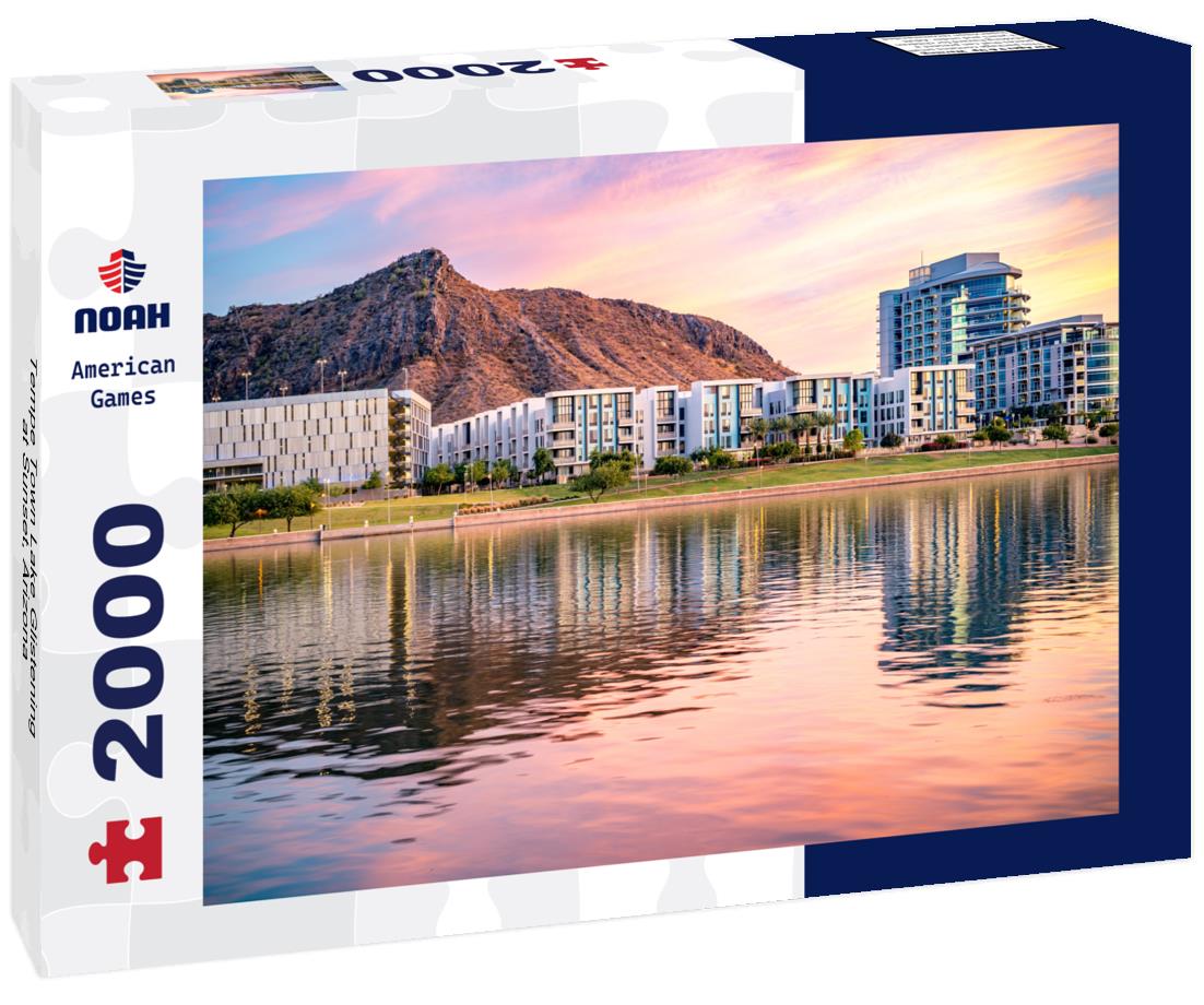 Noah Jigsaw Puzzle Tempe Town Lake Glistening at Sunset, Arizona 2000 pieces