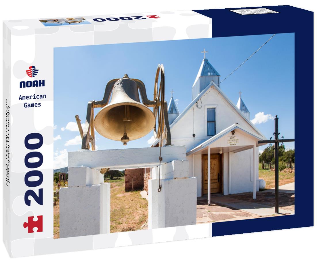 Iglesia con tejado azul en Nuevo Mexico. EEUU 2000pc Puzzle