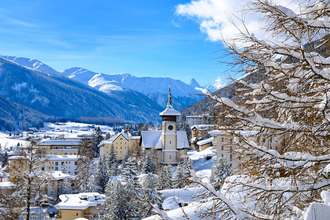 Landscape of winter resort Davos, Switzerland 2000pc Puzzle