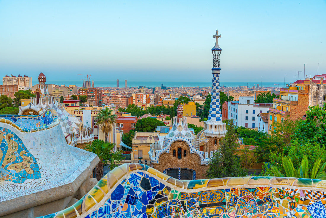 Sunset view of Parc Guell in Barcelona, Spain 2000pc Puzzle