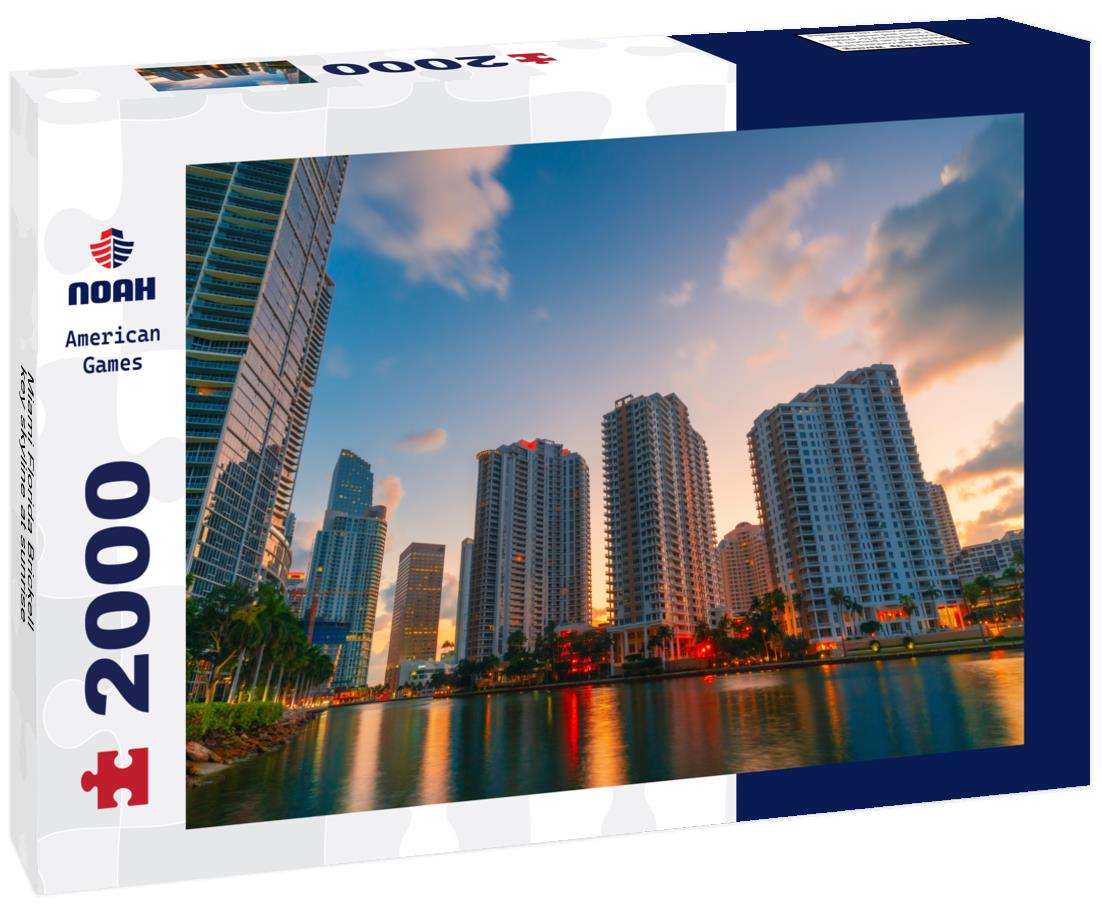Miami Florida Brickell key skyline at sunrise 2000pc Puzzle