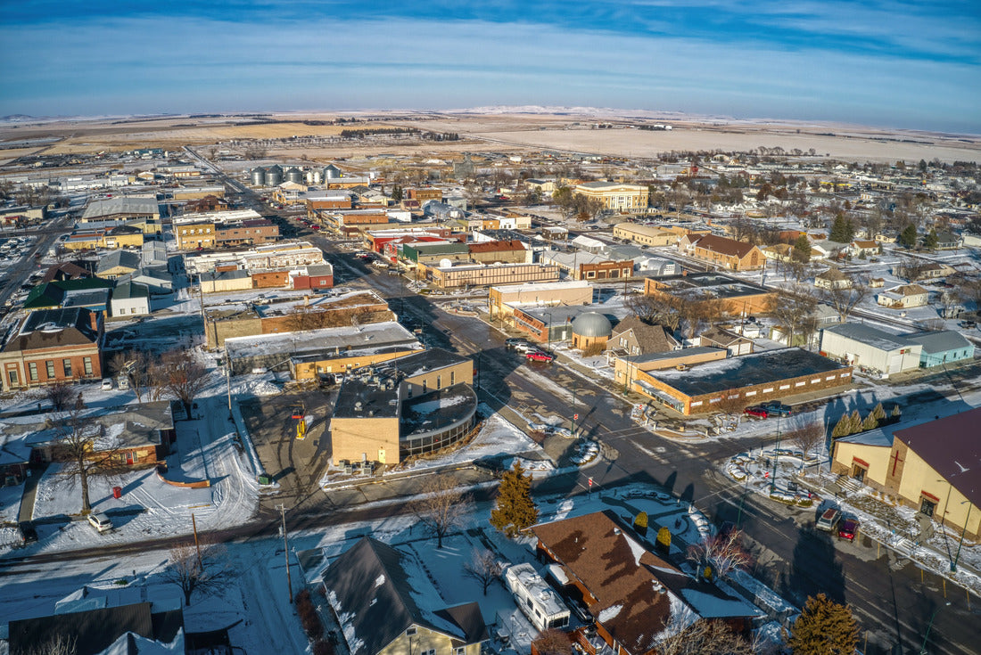 Aerial View of Winner, South Dakota in Winter 2000pc Puzzle