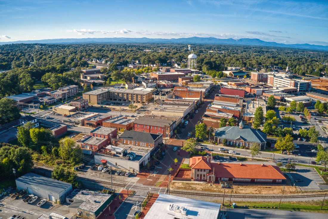 Aerial View of Downtown Greer, South Carolina 2000pc Puzzle
