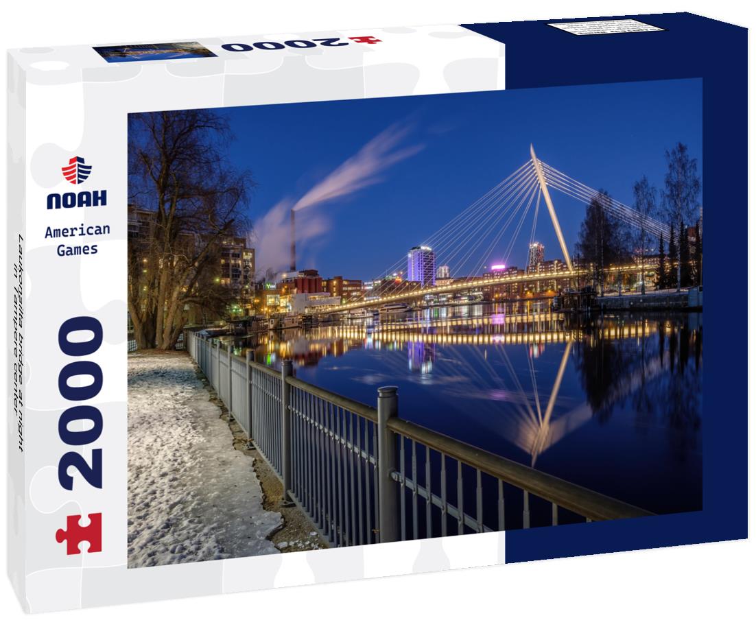 Laukonsilta bridge at night in Tampere center 2000pc Puzzle