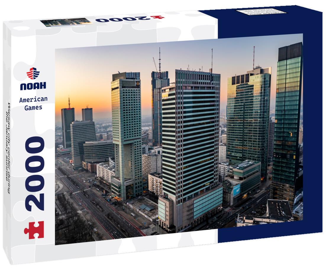 Warsaw city center during the January sunrise 2000pc Puzzle