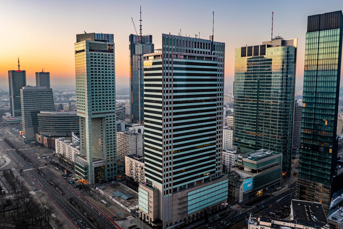 Warsaw city center during the January sunrise 2000pc Puzzle