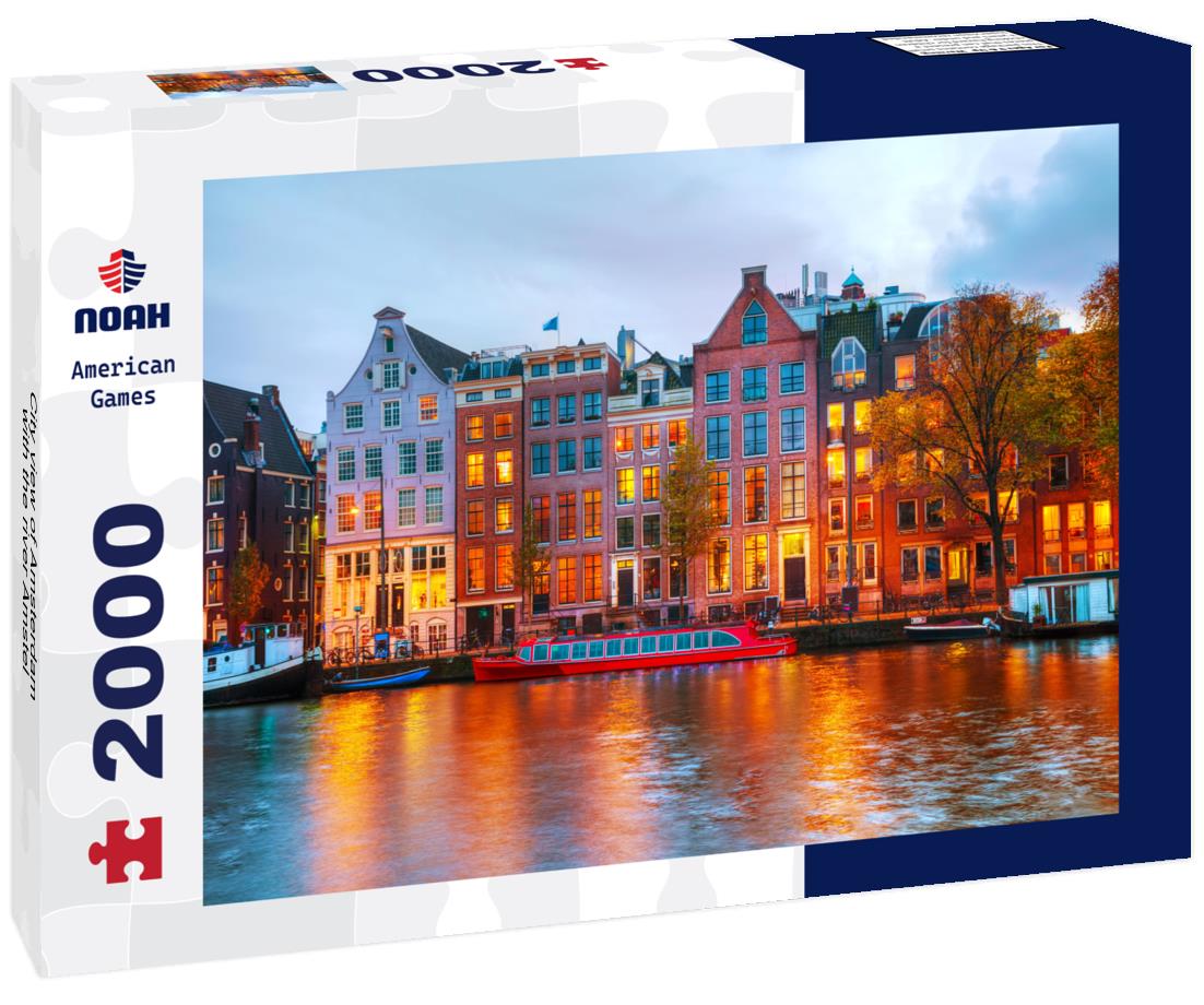 City view of Amsterdam with the river Amstel 2000pc Puzzle