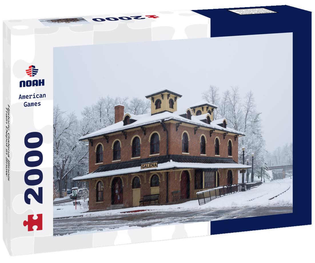 Historic Galena Illinois Train Depot in Snow 2000pc Puzzle