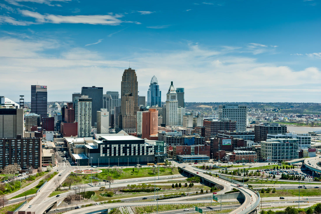 Aerial View of Cincinnati Ohio from the West 2000pc Puzzle
