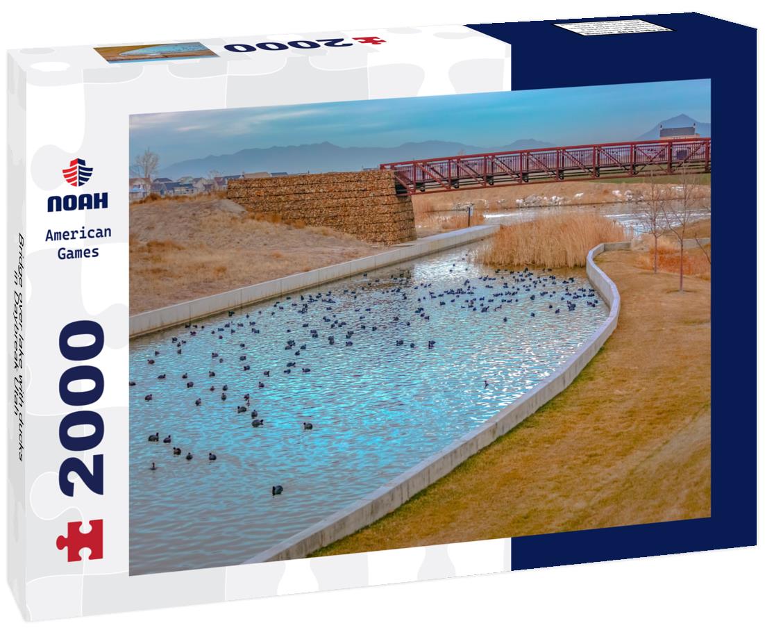 Bridge over lake with ducks in Daybreak Utah 2000pc Puzzle