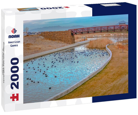 Noah Jigsaw Puzzle Bridge over lake with ducks in Daybreak Utah 2000 pieces