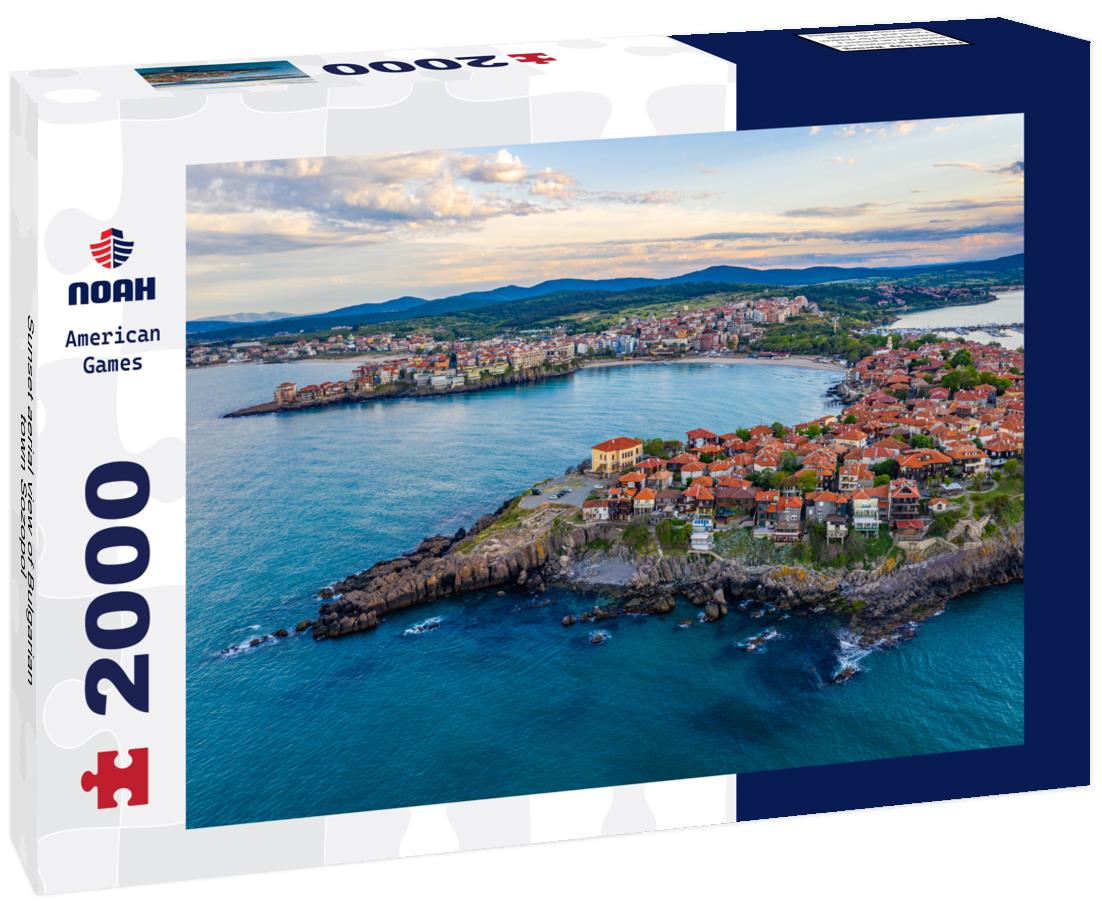 Sunset aerial view of Bulgarian town Sozopol 2000pc Puzzle
