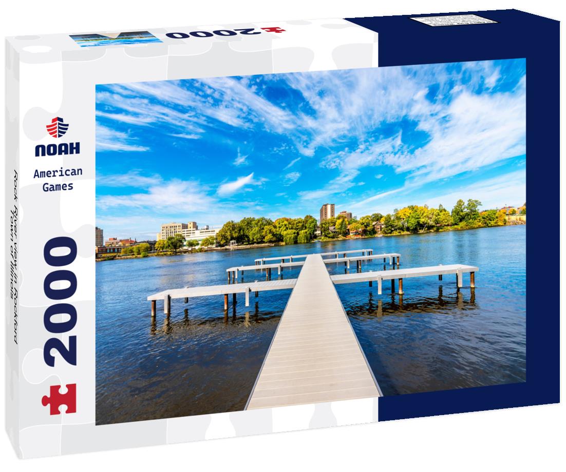 Rock River view in Rockford Town of Illinois 2000pc Puzzle