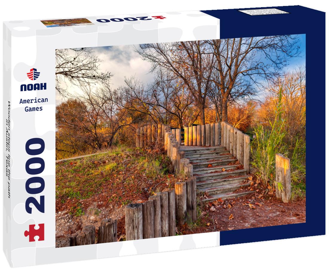 Wooden steps line the path in Austin, Texas 2000pc Puzzle