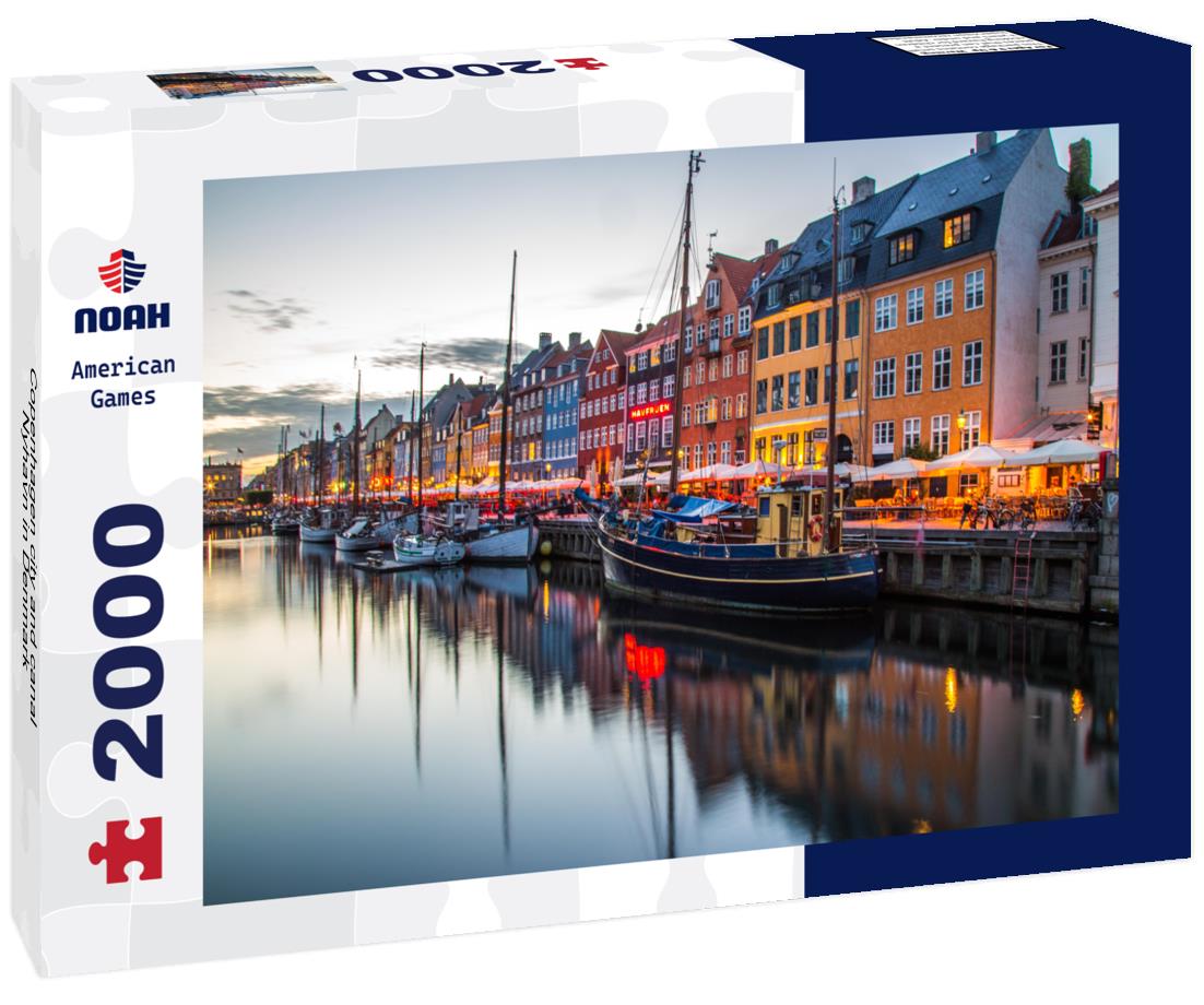 Copenhagen city and canal Nyhavn in Denmark 2000pc Puzzle