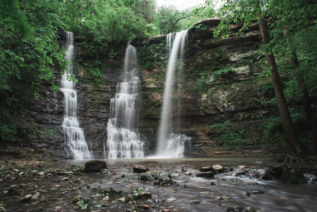 Scenic Twin Falls, Triple Falls in Arkansas 2000pc Puzzle