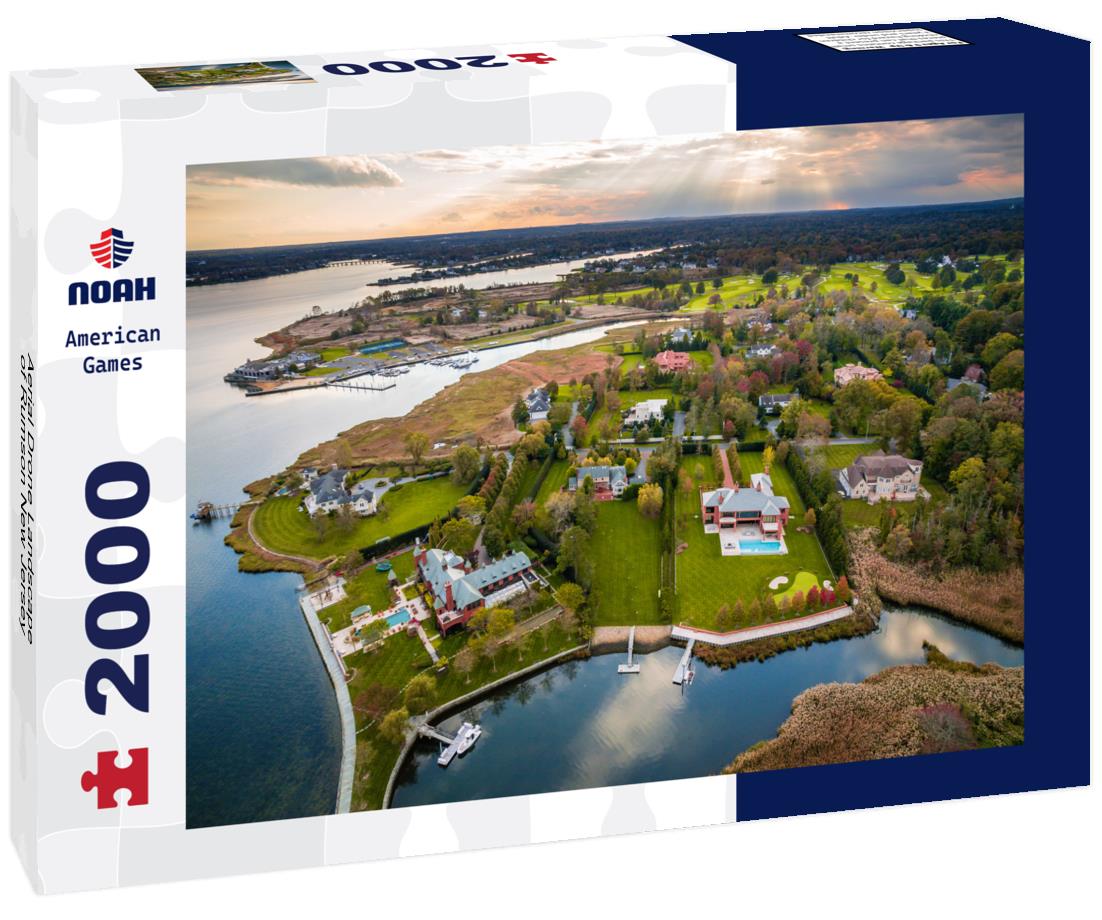 Noah Jigsaw Puzzle Aerial Drone Landscape of Rumson New Jersey 2000 pieces