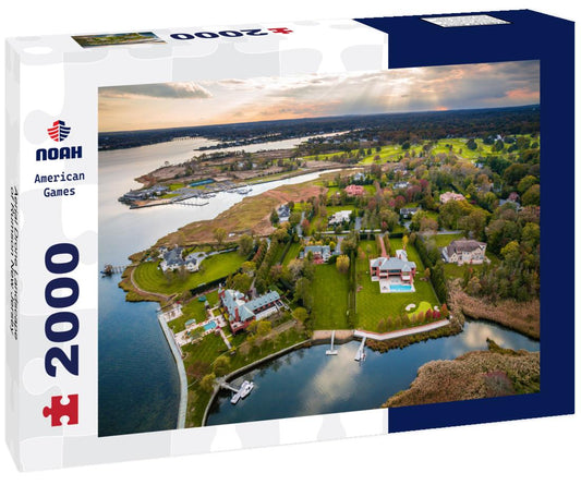 Noah Jigsaw Puzzle Aerial Drone Landscape of Rumson New Jersey 2000 pieces