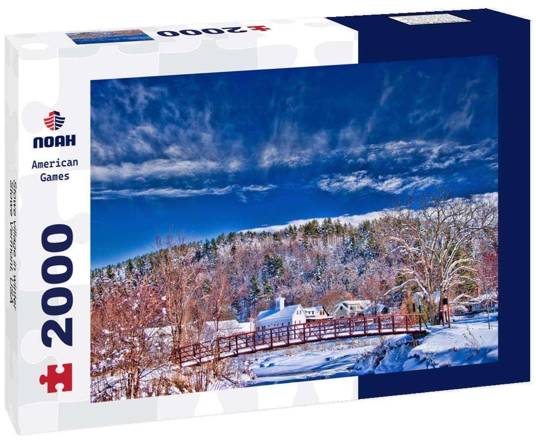 Stowe village in winter, Stowe Vermont, USA 2000pc Puzzle