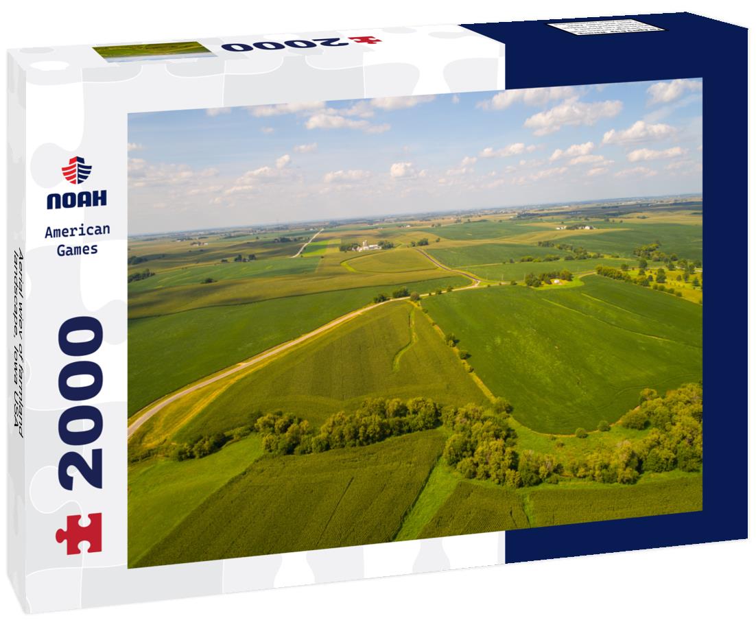 Noah Jigsaw Puzzle Aerial wiev of farmland landscape, Iowa USA 2000 pieces