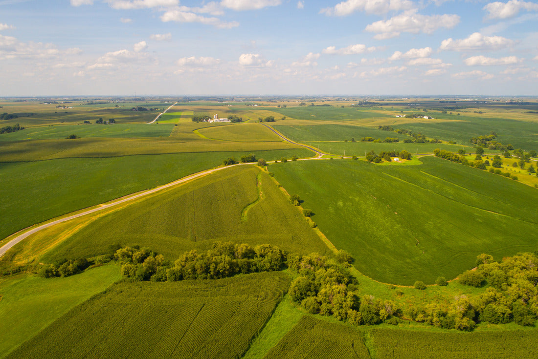 Aerial wiev of farmland landscape, Iowa USA 2000pc Puzzle