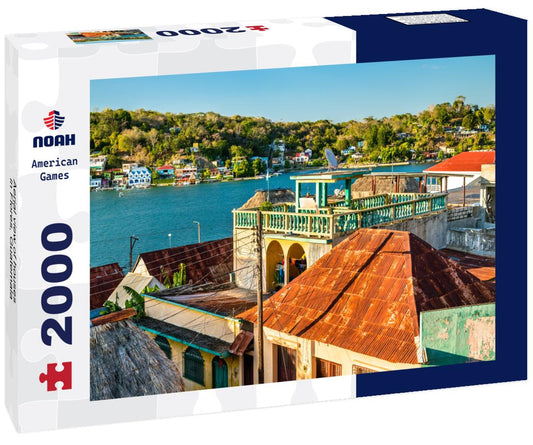 Noah Jigsaw Puzzle Aerial view of houses in Flores, Guatemala 2000 pieces