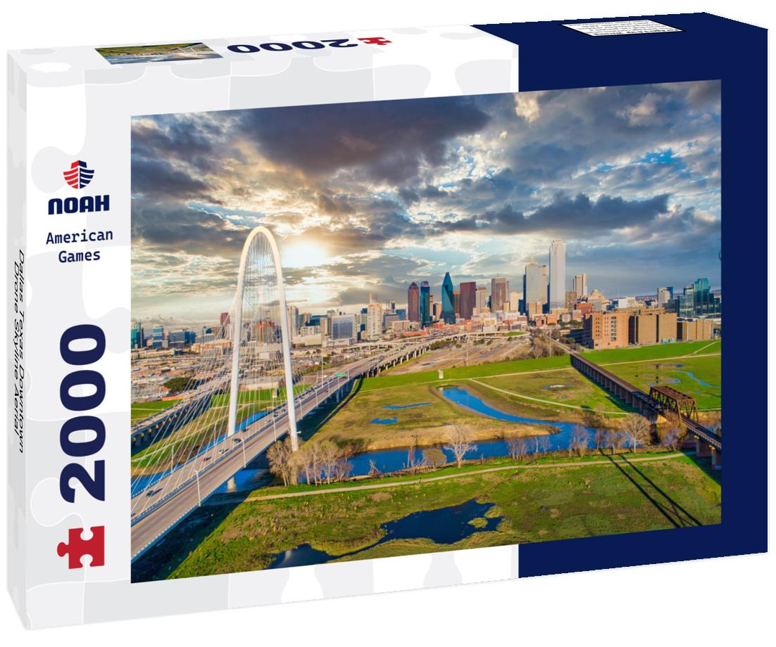 Dallas Texas Downtown Drone Skyline Aerial 2000pc Puzzle