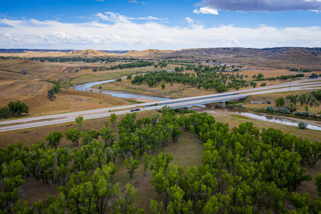 aerial view of the powder river in wyoming 2000pc Puzzle