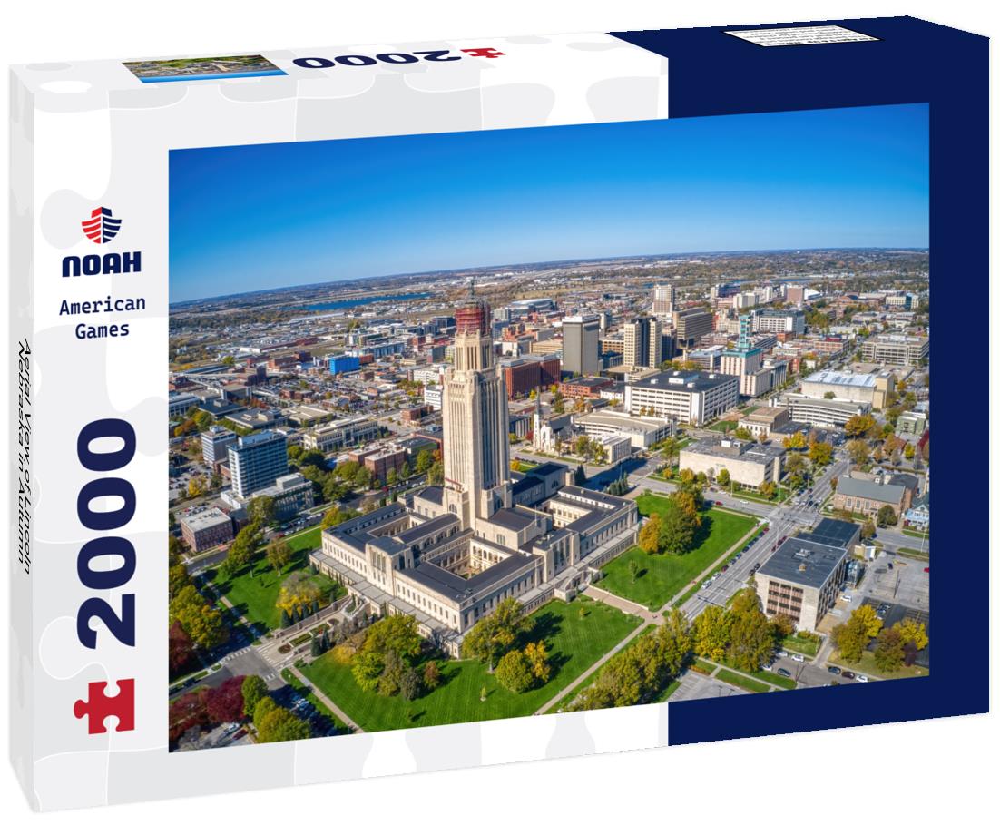 Aerial View of Lincoln, Nebraska in Autumn 2000pc Puzzle
