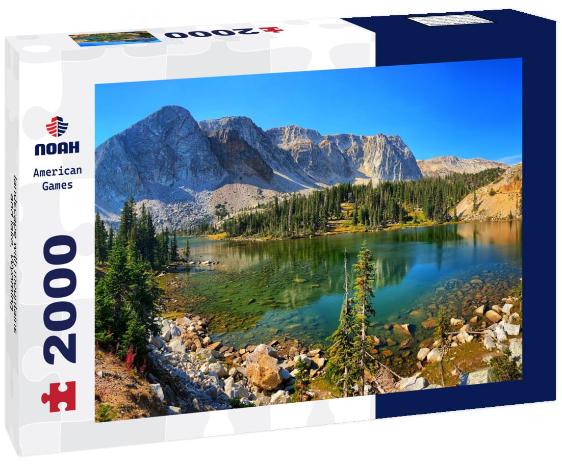 Noah Jigsaw Puzzle landscape with mountains and lake, Wyoming 2000 pieces