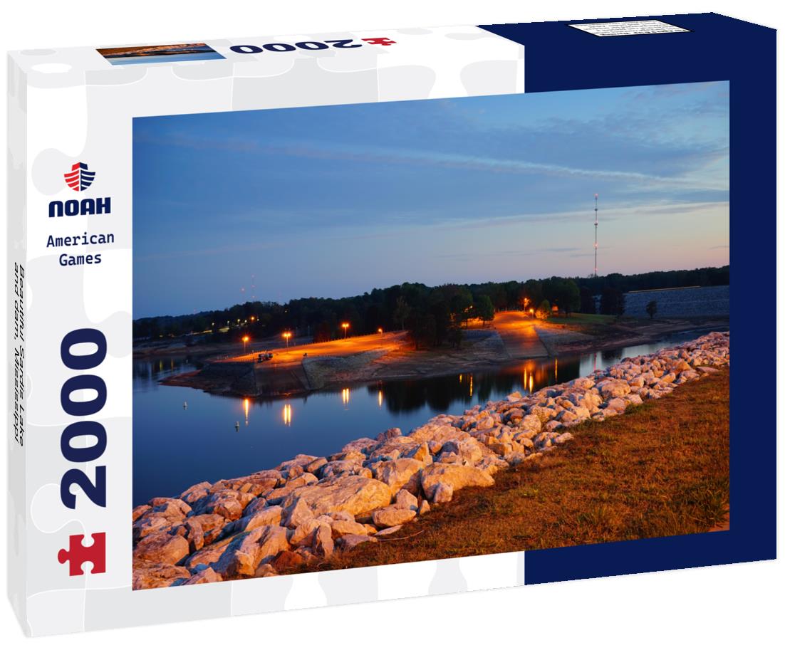Beautiful Sardis Lake and dam, Mississippi 2000pc Puzzle