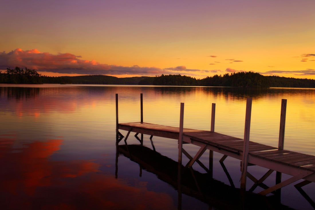 Old pier in a lake at the sunset in Maine 2000pc Puzzle