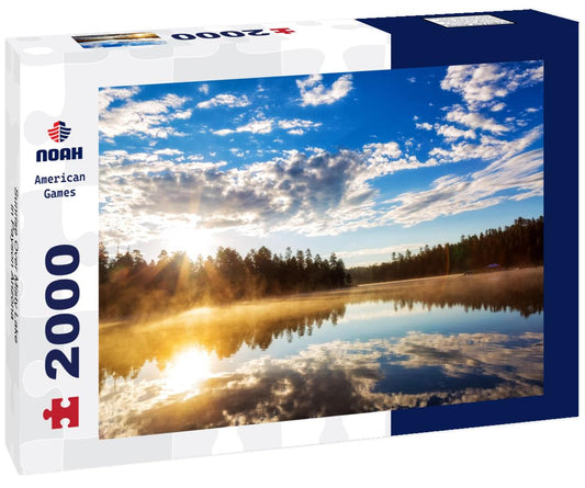 Noah Jigsaw Puzzle Sunrise Over Misty Lake in Payson Arizona 2000 pieces