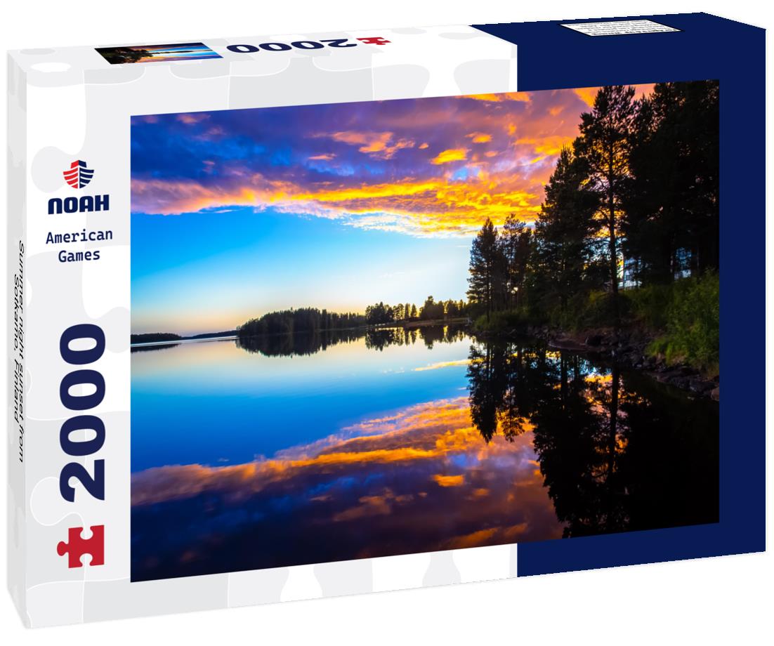 Summer night sunset from Sotkamo, Finland 2000pc Puzzle