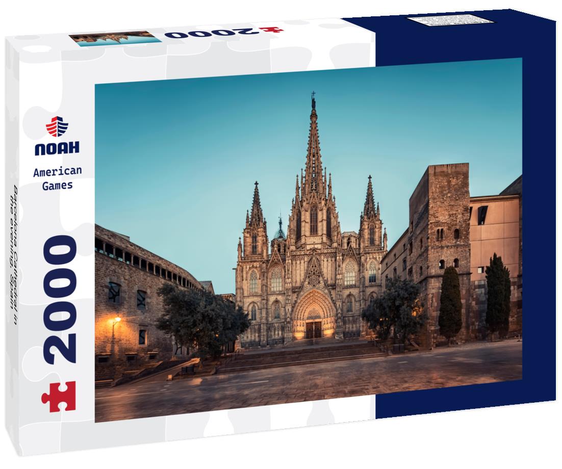 Barcelona Cathedral in the evening, Spain 2000pc Puzzle