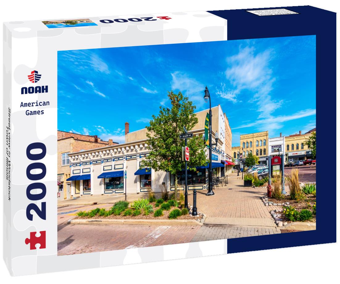 Street view in Woodstock Town of Illinois 2000pc Puzzle