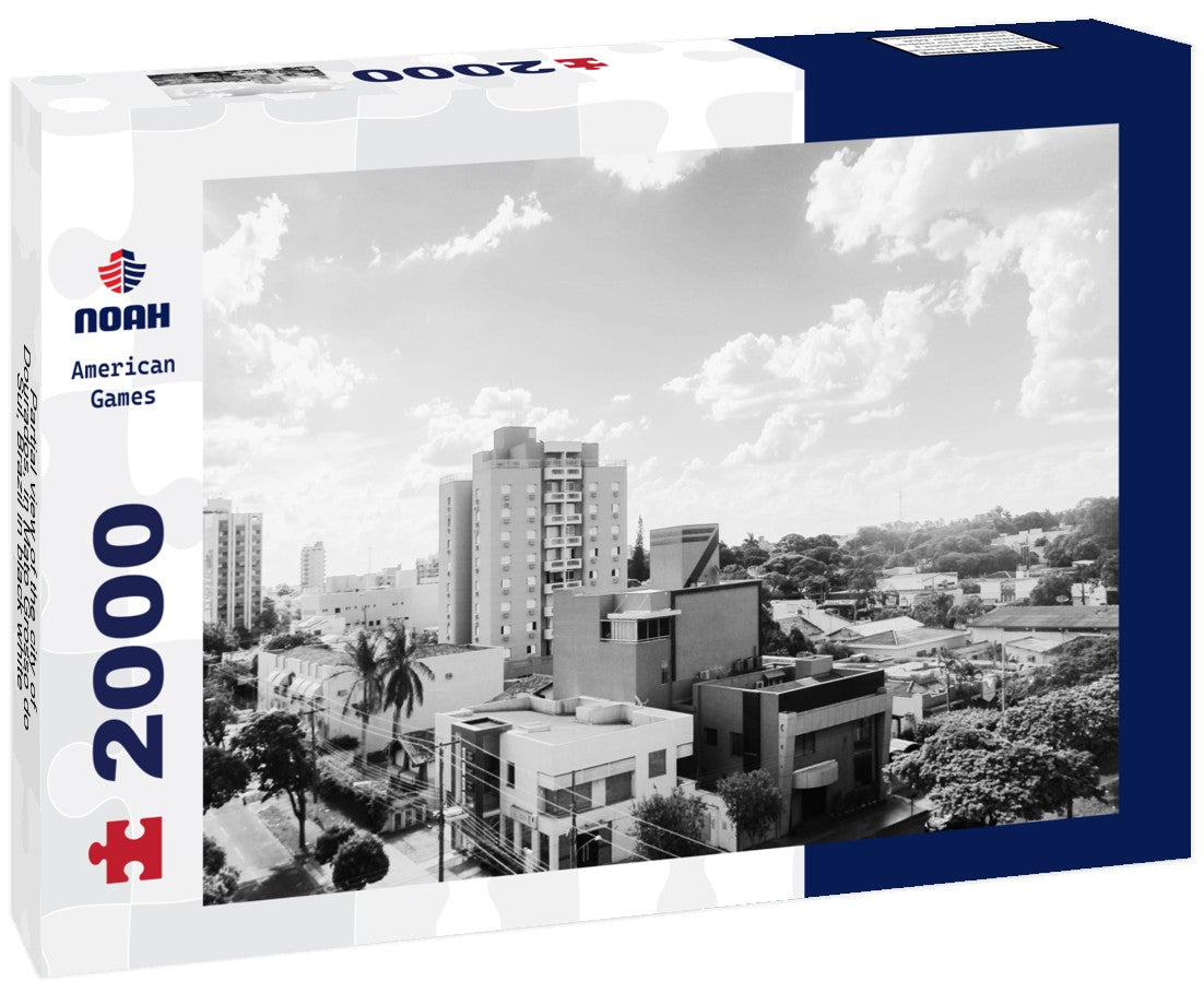 Partial view of the city of Dourados, in Mato Grosso do Sul, Brazil 2000pc PuzzleBlack and White