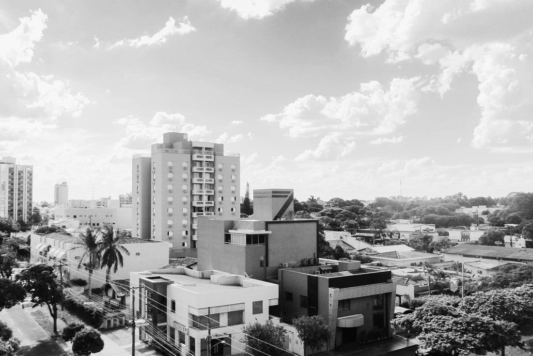 Partial view of the city of Dourados, in Mato Grosso do Sul, Brazil 2000pc PuzzleBlack and White