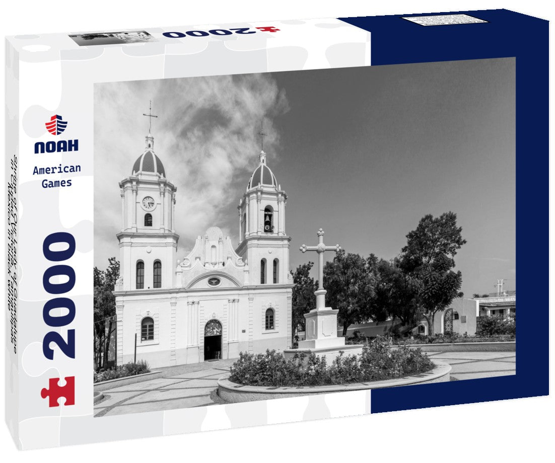 Shrine of Our Lady of Guadalupe, in Ciudad Victoria, Tamaulipas, Mexico 2000pc PuzzleBlack and White