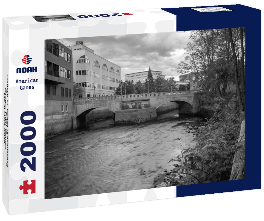 Franklin St. Bridge (Kenduskeag Stream Trail), Bangor, ME 2000pc PuzzleBlack and White