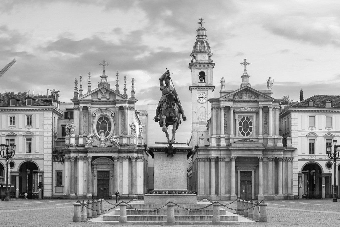 Piazza Carlo Alberto, Turin, Italy at sunset with clouds 2000pc PuzzleBlack and White