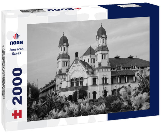 Noah Jigsaw Puzzle The famous colonial building in Semarang, Indonesia called Lawang Sewu in black white 2000 pieces