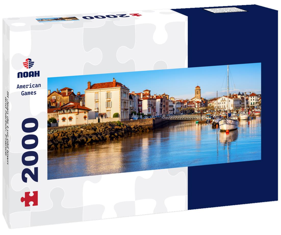 St Jean de Luz old town and harbor, France 2000pc Panoramic Puzzle