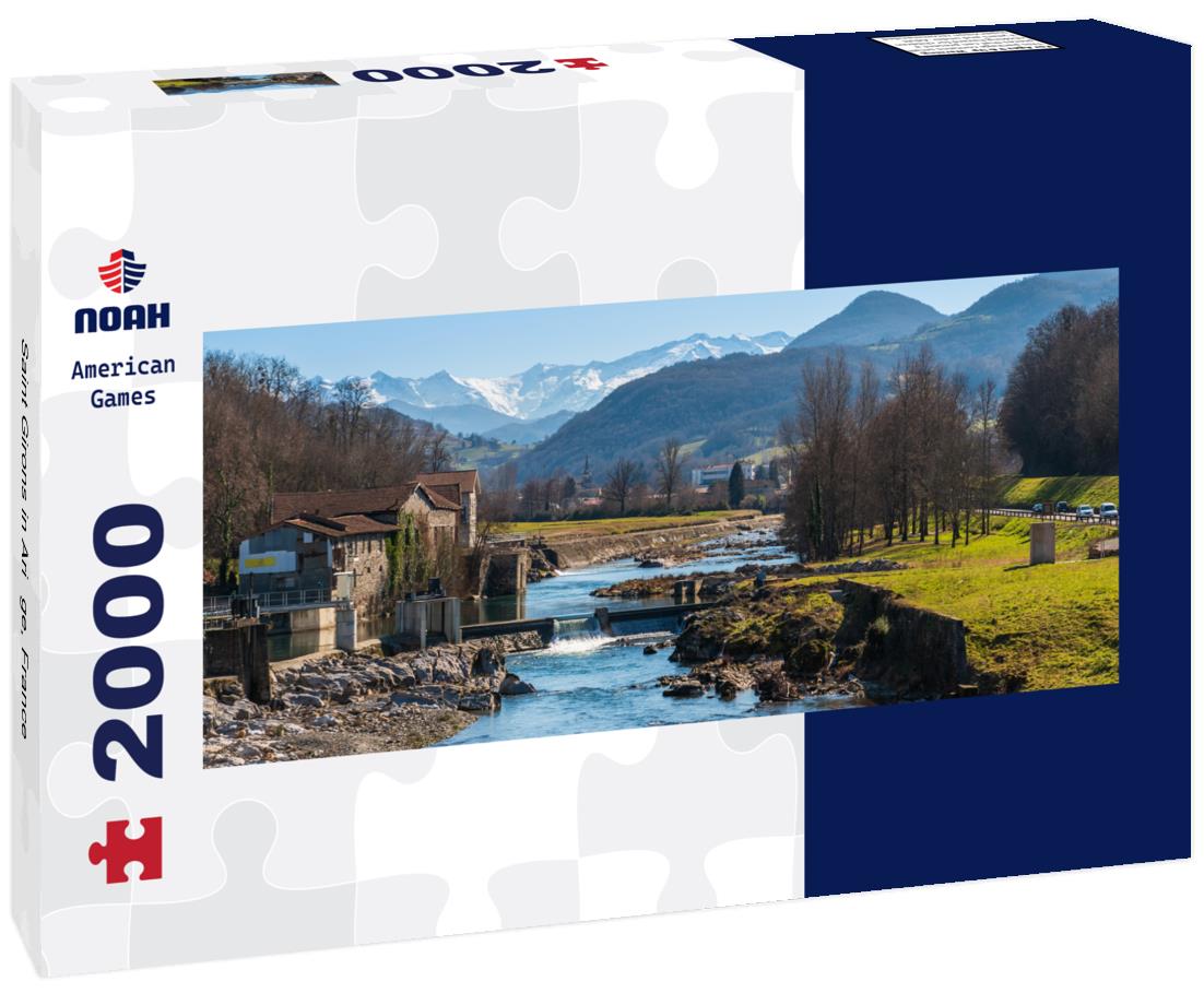 Saint Girons in Ariège, France 2000pc Panoramic Puzzle