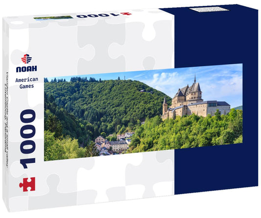 Vianden Castle and a small valley, Luxembourg, 1000pc Panoramic Puzzle